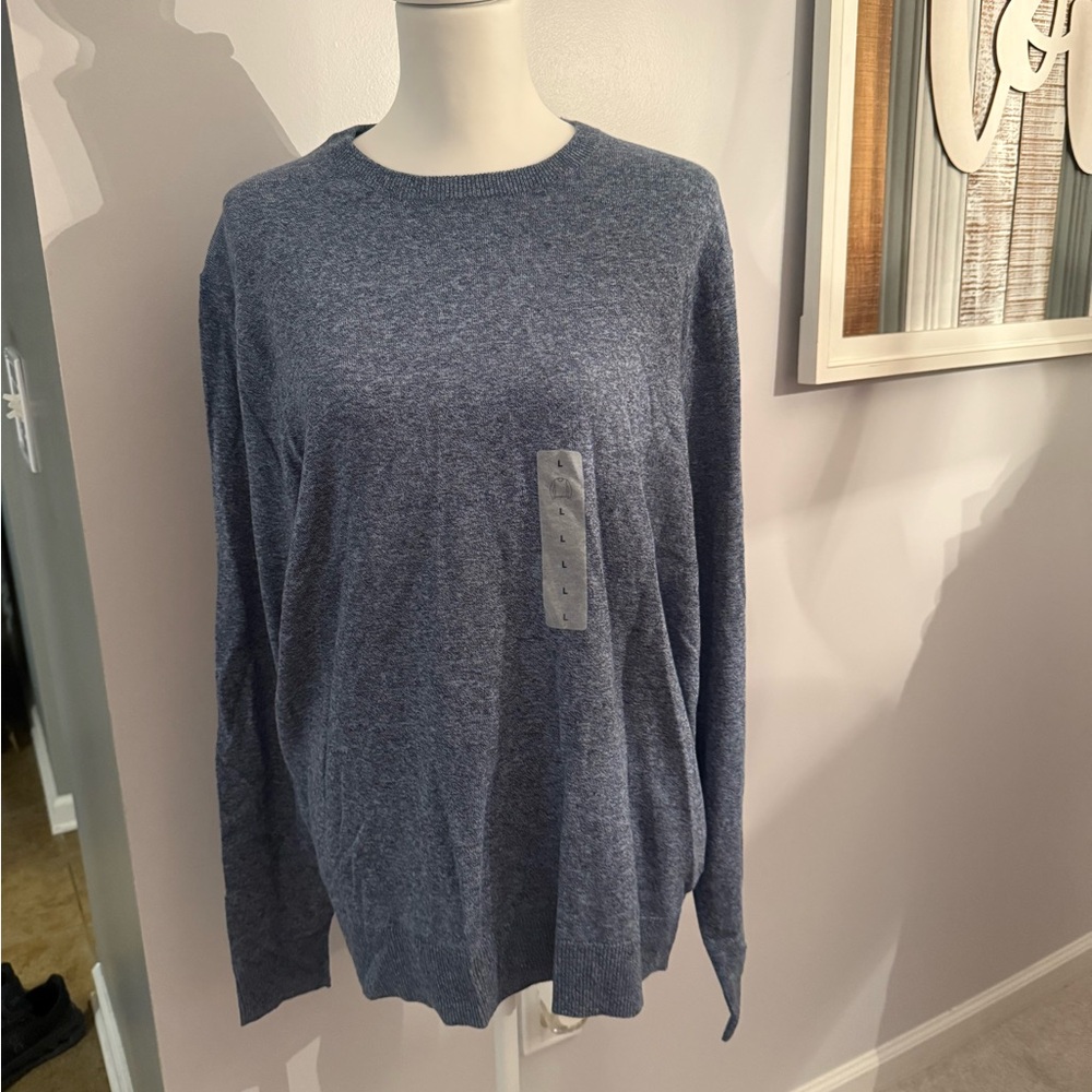Old Navy Heather Blue Long Sleeve Tee
